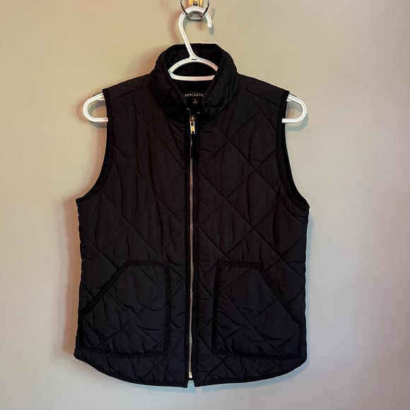 J.Crew Mercantile Jackets & Blazers - J.Crew Mercantile Womens Black Quilted Excursion Vest G7529 Small